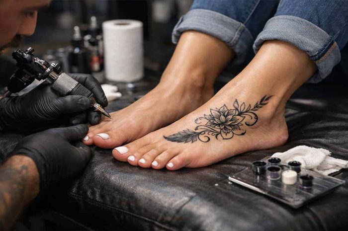Tattoos an den Füßen: Schmerz, Haltbarkeit und Design im Alltag