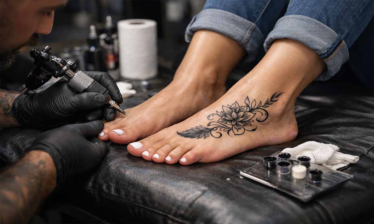 Tattoos an den Füßen: Schmerz, Haltbarkeit und Design im Alltag